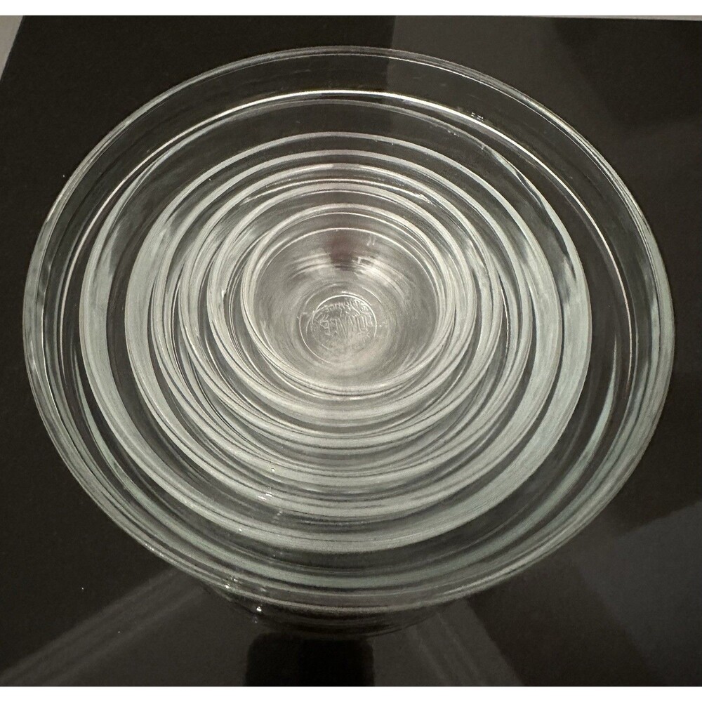 Vintage Duralex France Lys Clear Glass Nesting Mixing Prep Bowls Set of 7